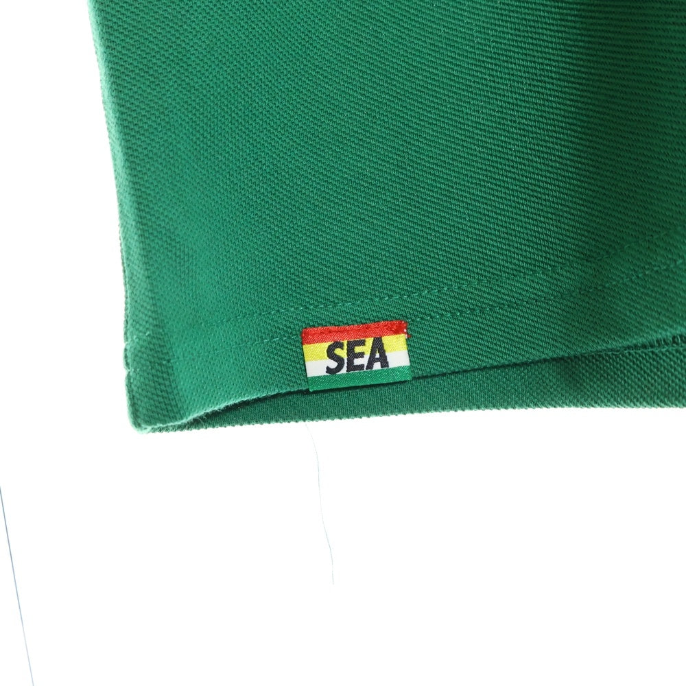 WIND AND SEA(ウィンダンシー) ×ARNOLD PALMER アーノルドパーマー 刺繍ロゴ ポロシャツ グリーン WDS-C-ARP-24-Q4-07
