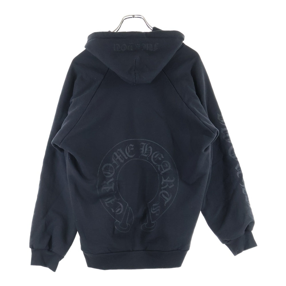 CHROME HEARTS(クロムハーツ) OLD SWTSHRT PLVR オールドモデル バックホースシュープリントパーカー フーディー ブラック