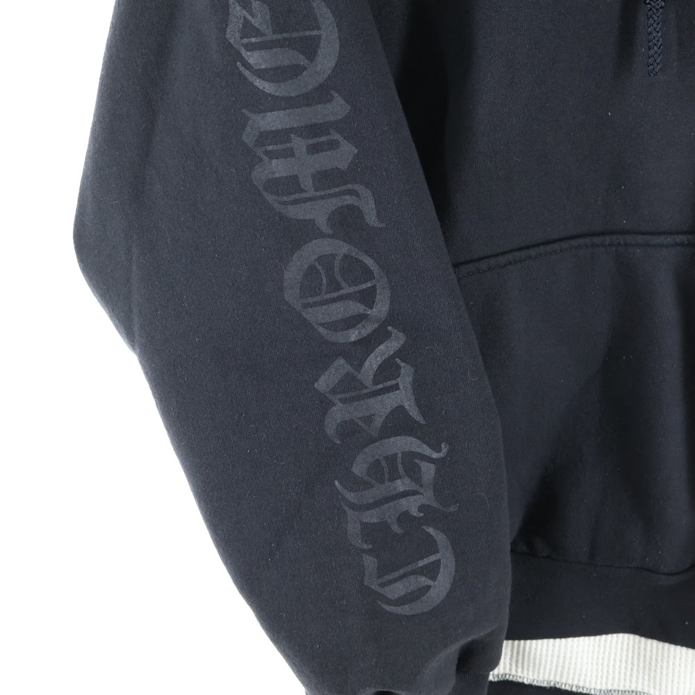 CHROME HEARTS(クロムハーツ) OLD SWTSHRT PLVR オールドモデル バックホースシュープリントパーカー フーディー ブラック
