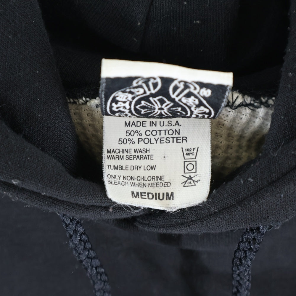 CHROME HEARTS(クロムハーツ) OLD SWTSHRT PLVR オールドモデル バックホースシュープリントパーカー フーディー ブラック