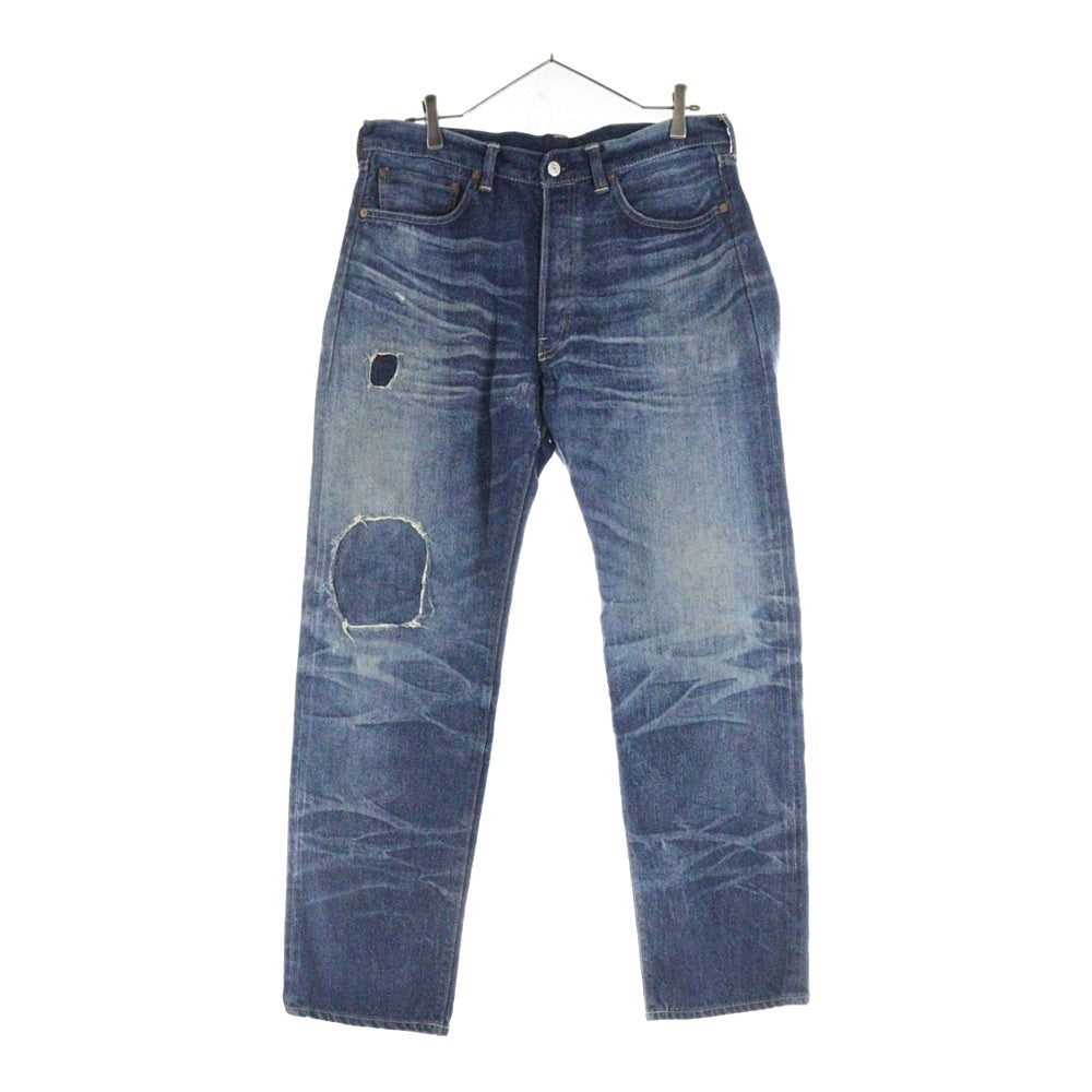 New Manual(ニュー マニュアル) #033 LV 60'S JEANS ダメージ加工 ストレート デニムパンツ インディゴ