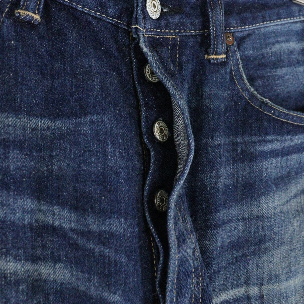New Manual(ニュー マニュアル) #033 LV 60'S JEANS ダメージ加工 ストレート デニムパンツ インディゴ