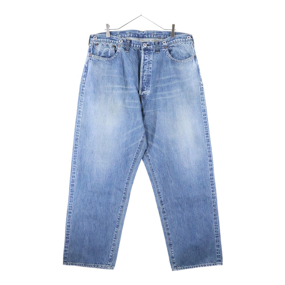 A.PRESSE(アプレッセ) No.22 Washed Wide Denim Pants ウォッシュド加工 ストレート デニムパンツ インディゴ AP-4003