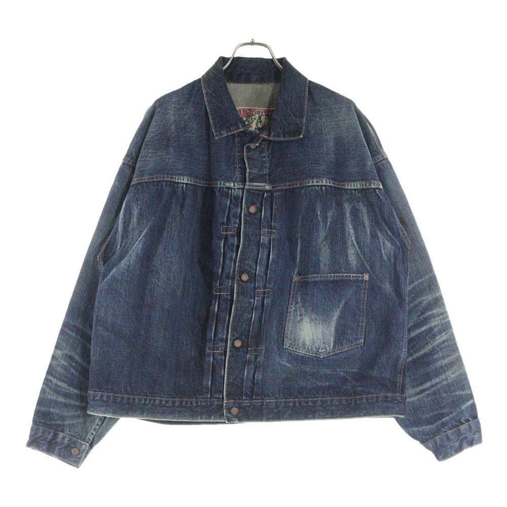 SAINT MICHAEL(セントマイケル) 24SS BJ DENIM JACKET FIRST BLUE ヴィンテージ加工 デニムジャケット インディゴ SM-YS8-0000-C72