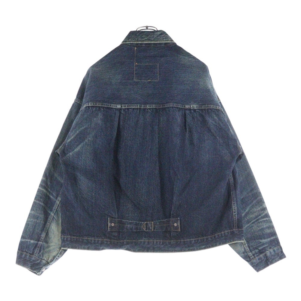 SAINT MICHAEL(セントマイケル) 24SS BJ DENIM JACKET FIRST BLUE ヴィンテージ加工 デニムジャケット インディゴ SM-YS8-0000-C72