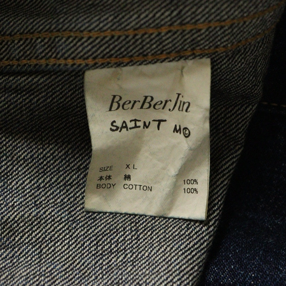 SAINT MICHAEL(セントマイケル) 24SS BJ DENIM JACKET FIRST BLUE ヴィンテージ加工 デニムジャケット インディゴ SM-YS8-0000-C72