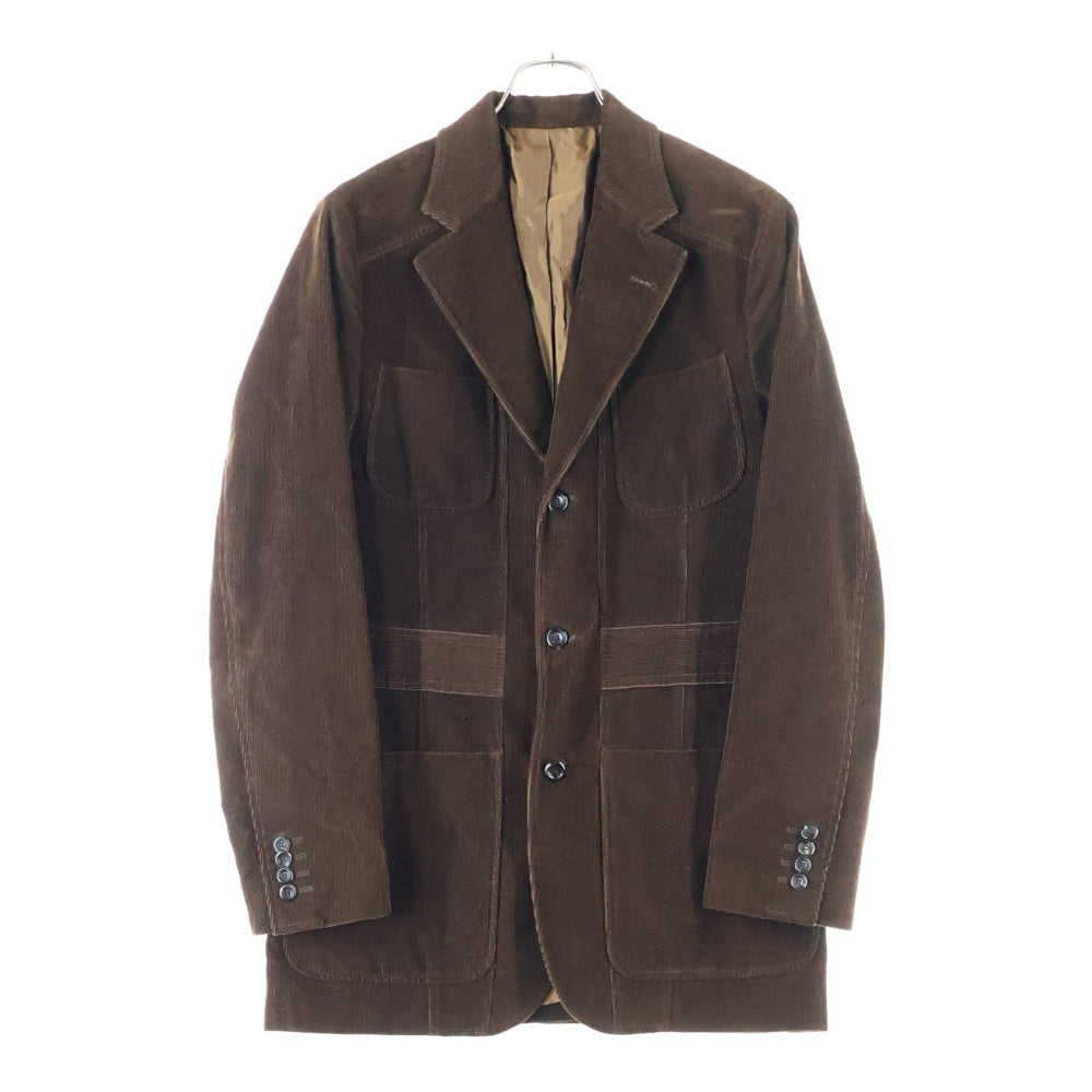 DOLCE & GABBANA(ドルチェアンドガッバーナ) 02AW テーラードジャケット マルチポケット コーデュロイ ブラウン RJS45 UVAE
