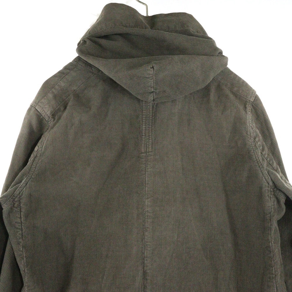 Rick Owens DRKSHDW(リックオウエンス ダークシャドウ) 00s コート ジップアップ フード付き コーデュロイ カーキ CODY-LA-1006