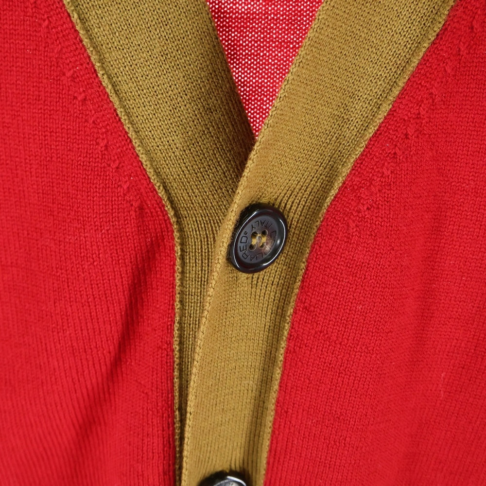 DSQUARED2(ディースクエアード) カーディガン ウール エルボーパッチ レッド