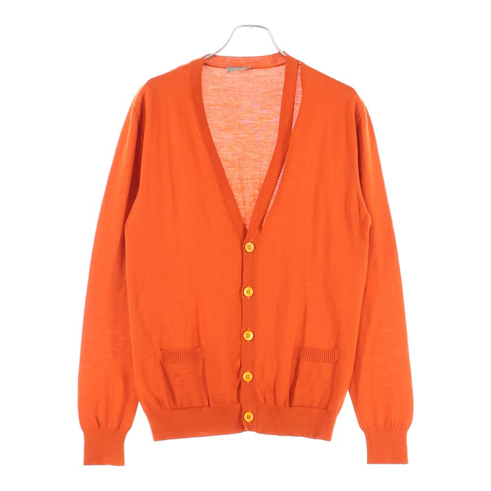 Dior HOMME(ディオールオム) カーディガン ウール カットアウト ポケット付き オレンジ 9S3420240016
