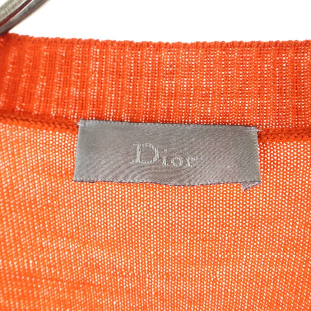 Dior HOMME(ディオールオム) カーディガン ウール カットアウト ポケット付き オレンジ 9S3420240016