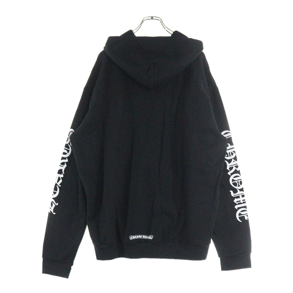 CHROME HEARTS(クロムハーツ) SWTSHRT HD ZIP アームロゴ ジップアップパーカー スウェット ブラック