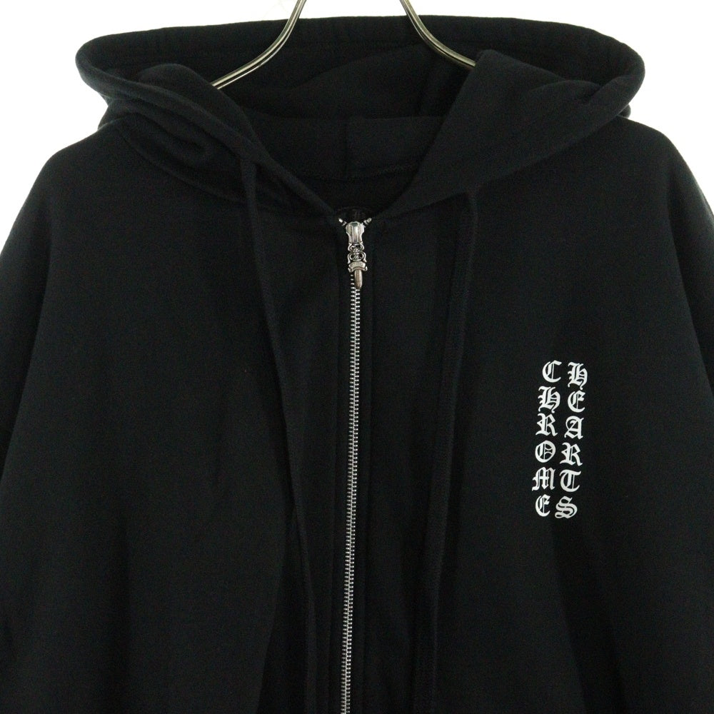 CHROME HEARTS(クロムハーツ) SWTSHRT HD ZIP アームロゴ ジップアップパーカー スウェット ブラック