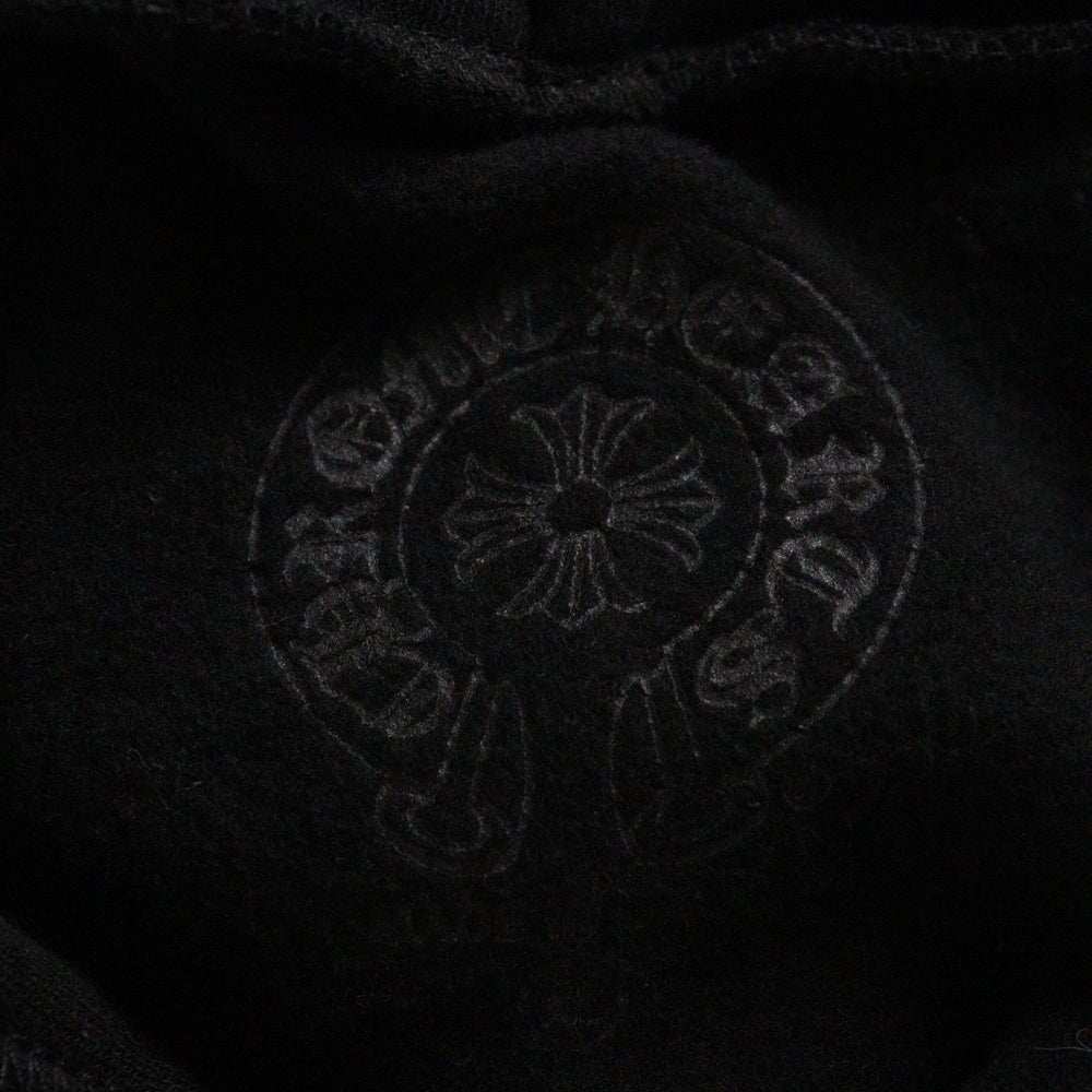 CHROME HEARTS(クロムハーツ) SWTSHRT HD ZIP アームロゴ ジップアップパーカー スウェット ブラック