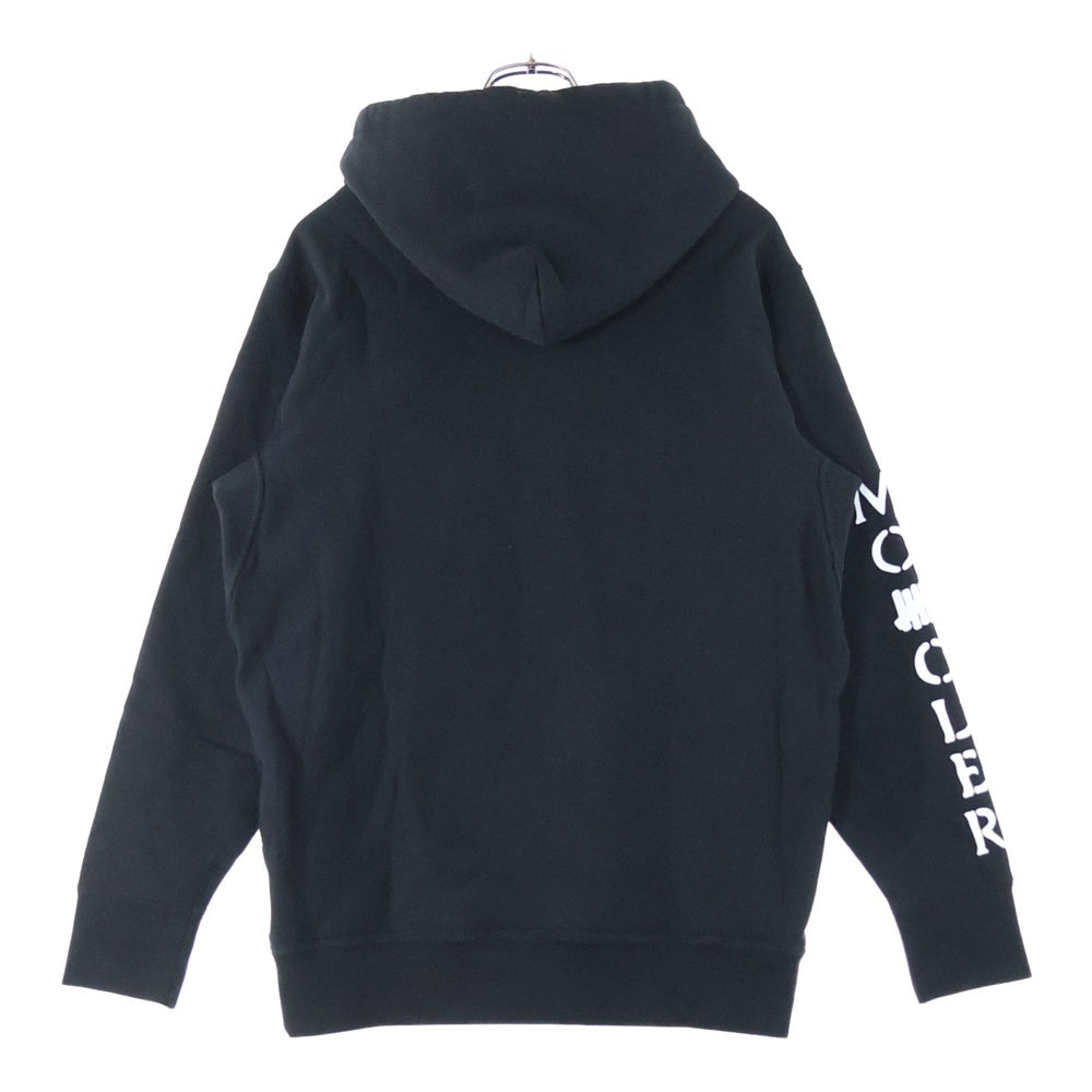 MONCLER(モンクレール) 20AW MAGLIA GIROCOLLO フロントロゴプリント プルオーバーパーカー ブラック F20928G71910 V8187
