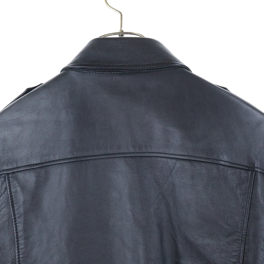 SAINT LAURENT PARIS(サンローランパリ) ラムスキン ジップアップ ブルゾンジャケット ブラック 397463 Y5KI1