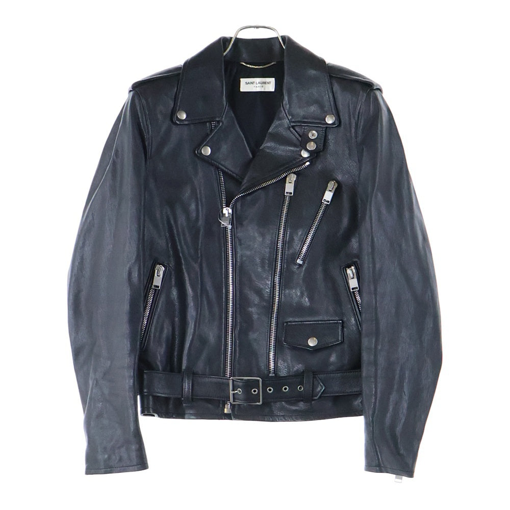 SAINT LAURENT PARIS(サンローランパリ) L17 ラムスキン モーターサイクル ライダースジャケット ブラック 361694 Y5GC1
