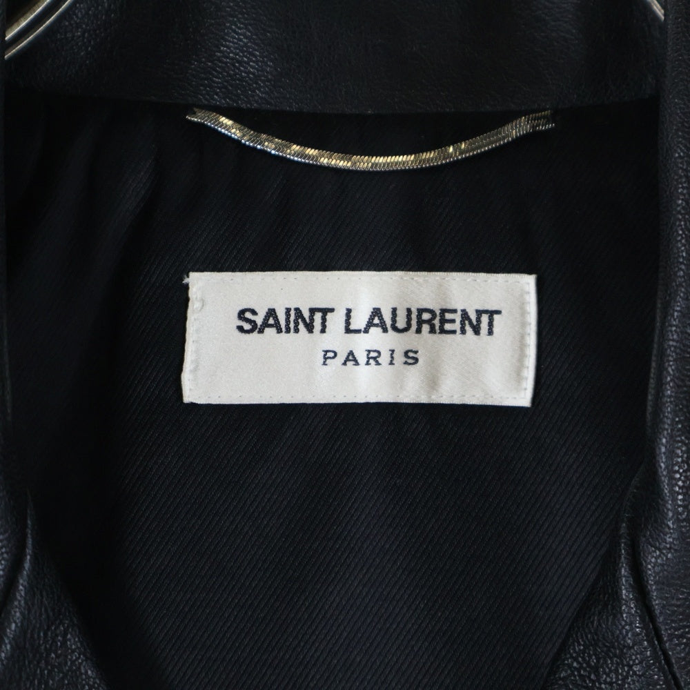 SAINT LAURENT PARIS(サンローランパリ) L17 ラムスキン モーターサイクル ライダースジャケット ブラック 361694 Y5GC1