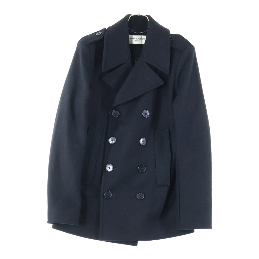 SAINT LAURENT PARIS(サンローランパリ) 15AW エディ期 ウール ピーコート ブラック 394514 Y960J