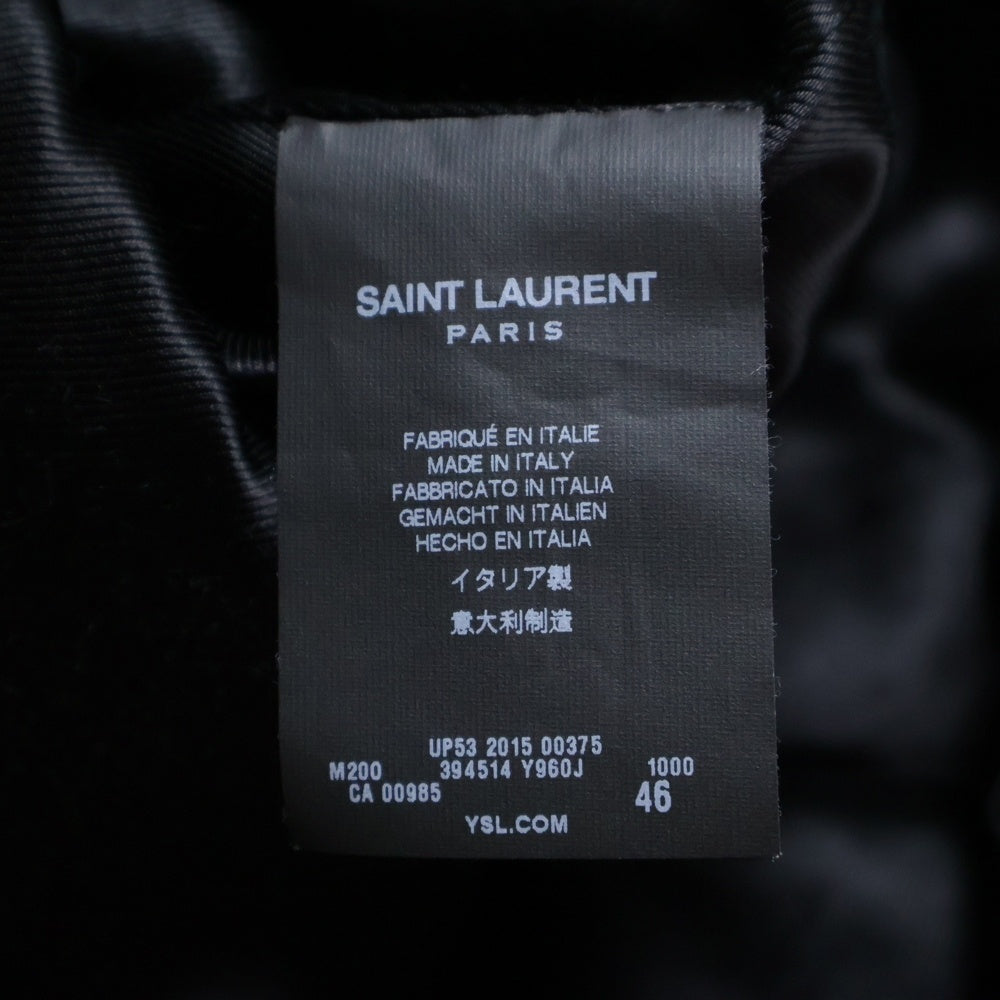 SAINT LAURENT PARIS(サンローランパリ) 15AW エディ期 ウール ピーコート ブラック 394514 Y960J