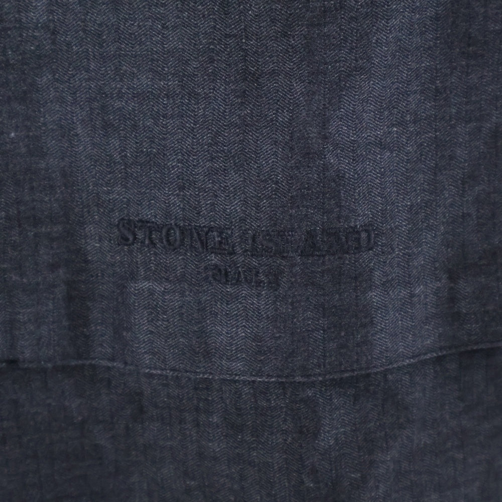 STONE ISLAND(ストーンアイランド) ポケットロゴ刺繍 コットン 長袖シャツ ワークシャツ グレー 43151407