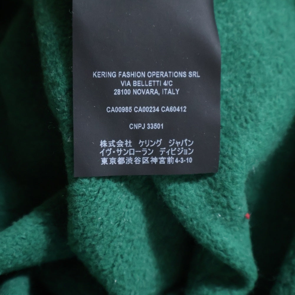 SAINT LAURENT PARIS(サンローランパリ) フロントロゴプリント コットン プルオーバーパーカー グリーン 643014 YBQZ2