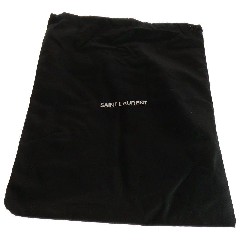 SAINT LAURENT PARIS(サンローランパリ) ロゴプリント ラバーアウトソール レザー ローカットスニーカー ブラック DE 606831 レディース