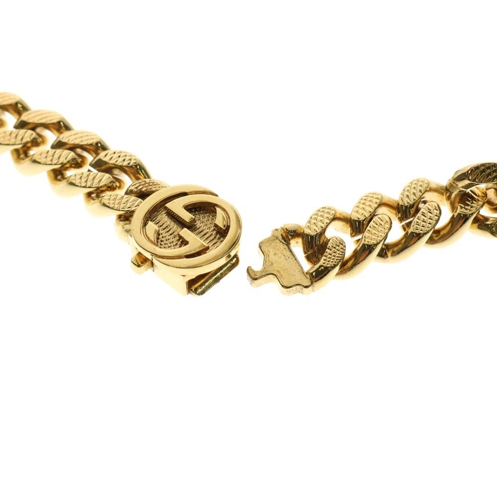GUCCI(グッチ) インターロッキング GGロゴ チェーンネックレス ゴールド 675766