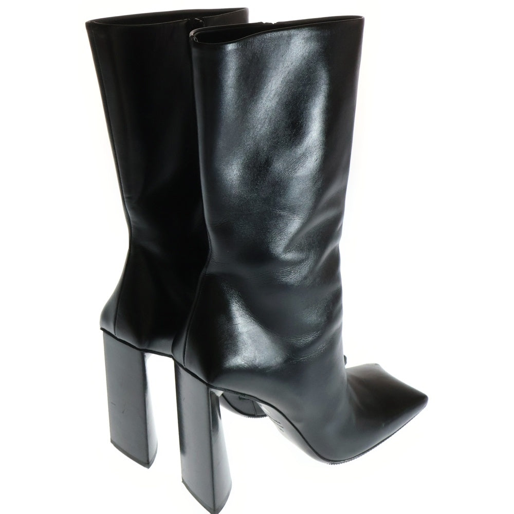 BALENCIAGA(バレンシアガ) スクエアトゥ レディース レザー ショートブーツ ブラック 615761