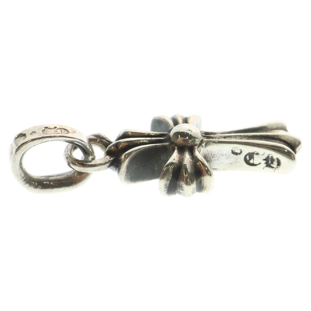 CHROME HEARTS(クロムハーツ) CRS BBYFAT DMND A ベイビーファットクロス ワンポイントアフターダイヤ ペンダントトップ シルバー