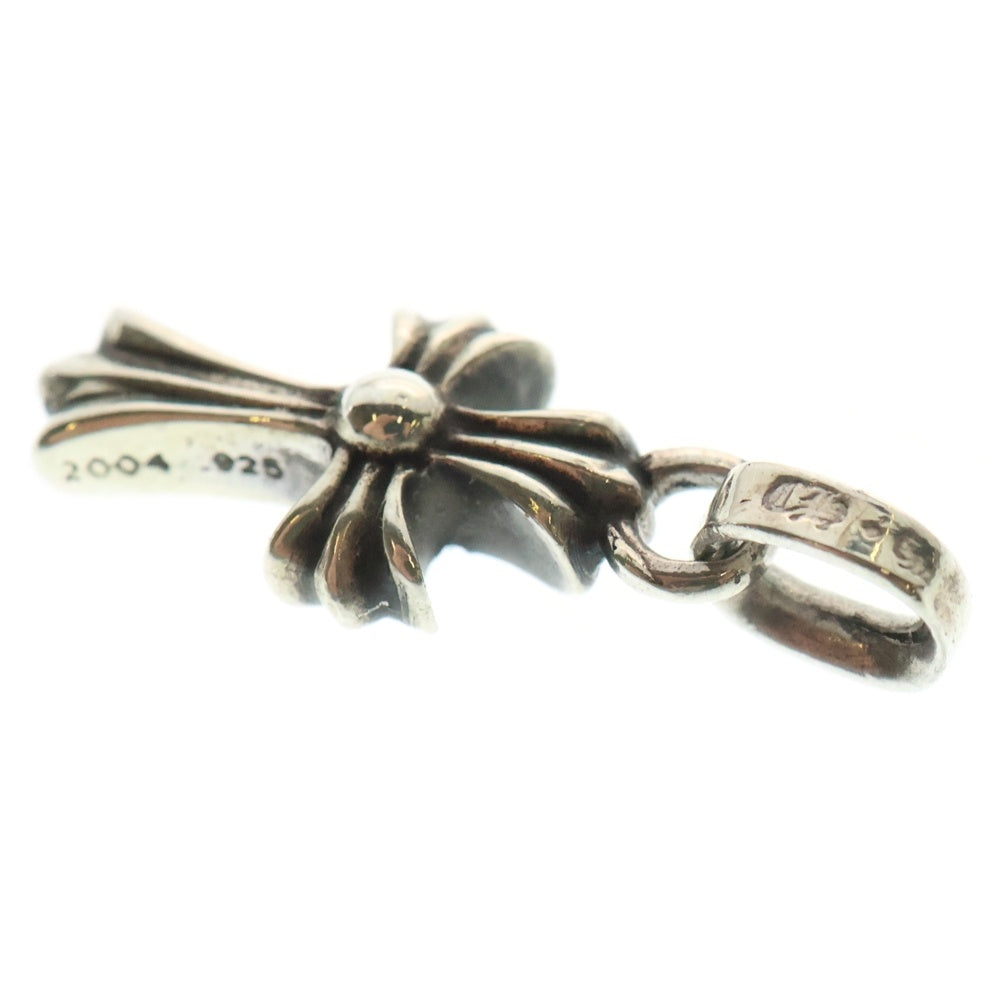 CHROME HEARTS(クロムハーツ) CRS BBYFAT DMND A ベイビーファットクロス ワンポイントアフターダイヤ ペンダントトップ シルバー