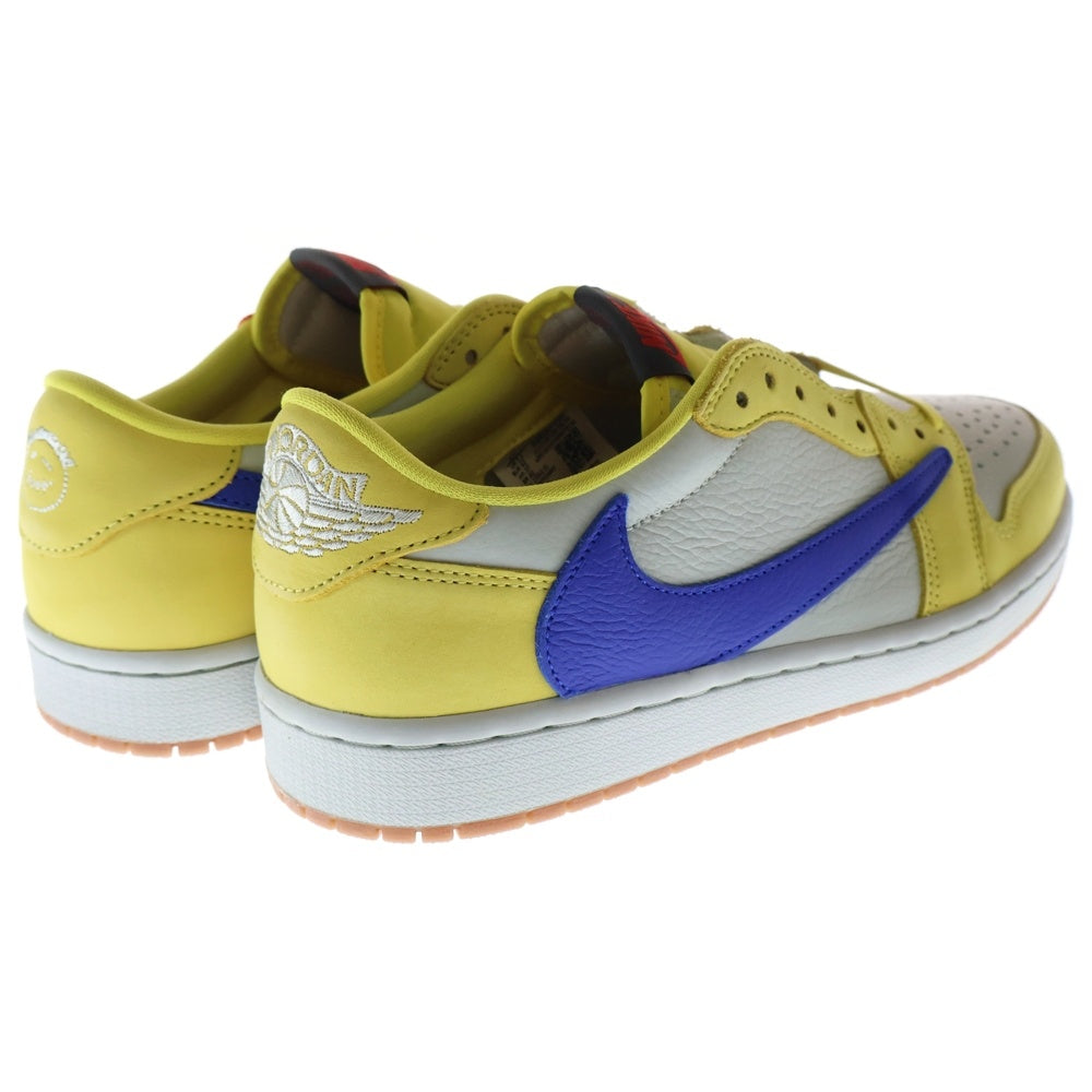 NIKE(ナイキ) ×TRAVIS SCOTT WMNS AIR JORDAN 1 RETRO LOW OG CANARY ウィメンズ エアジョーダン1 カナリー ローカットスニーカー イエロー US10/27cm DZ4137-700