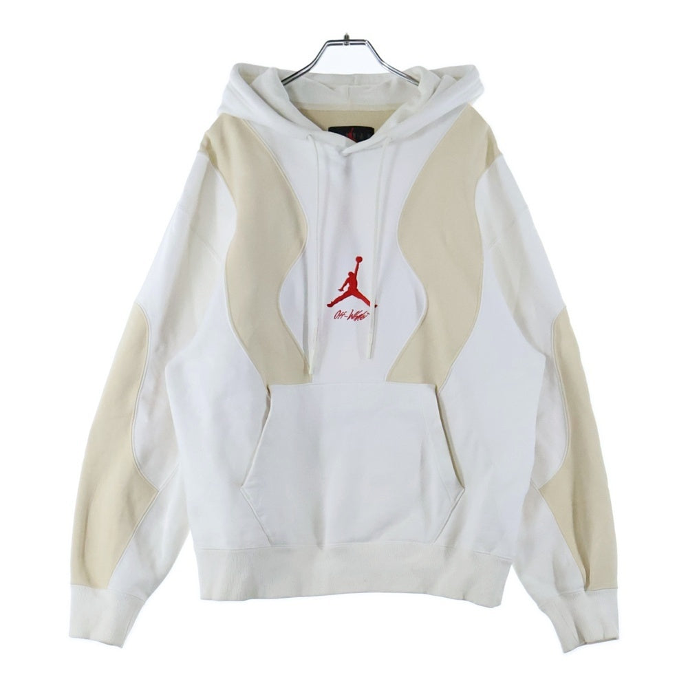 OFF-WHITE(オフホワイト) ×NIKE Jordan ジョーダン フロント刺繍 プルオーバーパーカー ホワイト/アイボリー CV0541-134