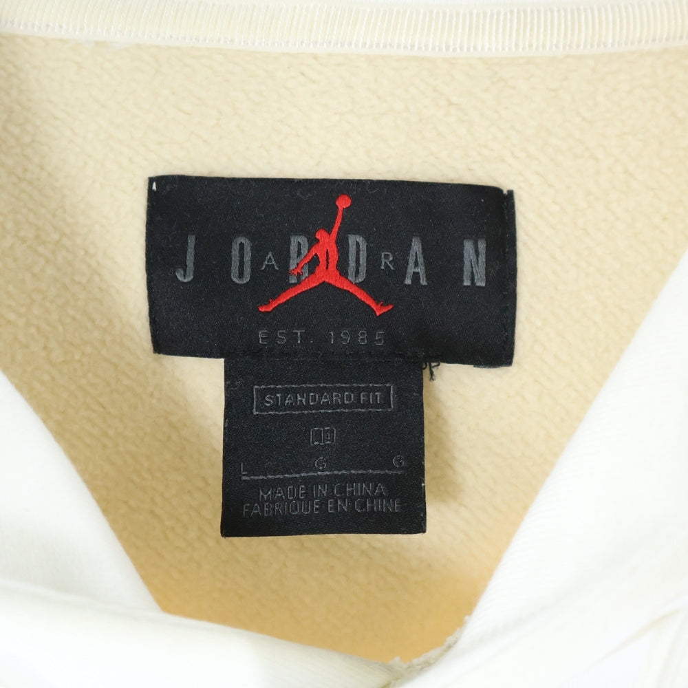 OFF-WHITE(オフホワイト) ×NIKE Jordan ジョーダン フロント刺繍 プルオーバーパーカー ホワイト/アイボリー CV0541-134