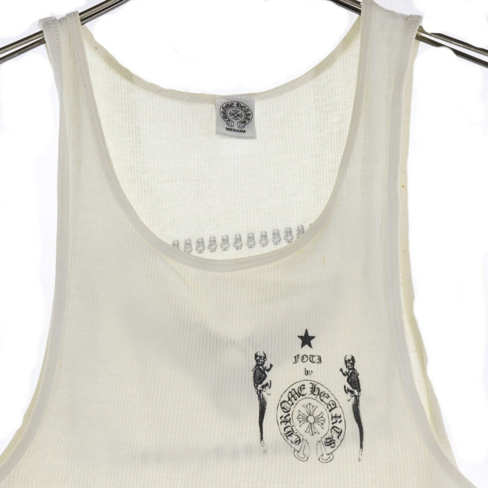 CHROME HEARTS(クロムハーツ) OLD FOTI 両面プリント コットン タンクトップ ホワイト