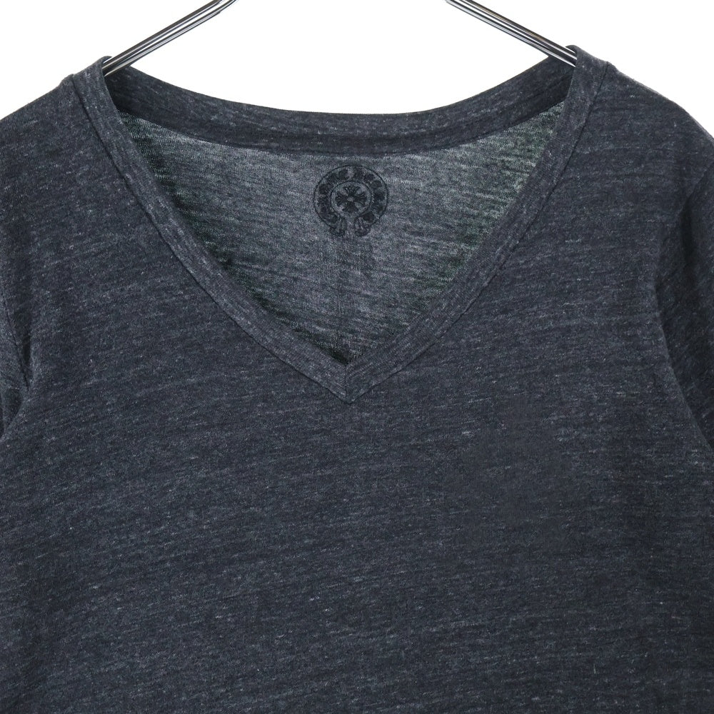CHROME HEARTS(クロムハーツ) Vネック コットン 半袖Tシャツ カットソー グレー