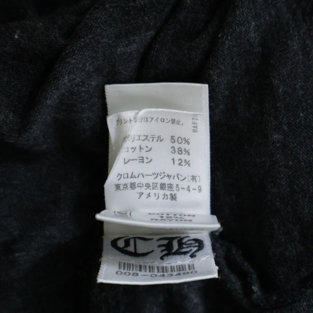 CHROME HEARTS(クロムハーツ) Vネック コットン 半袖Tシャツ カットソー グレー