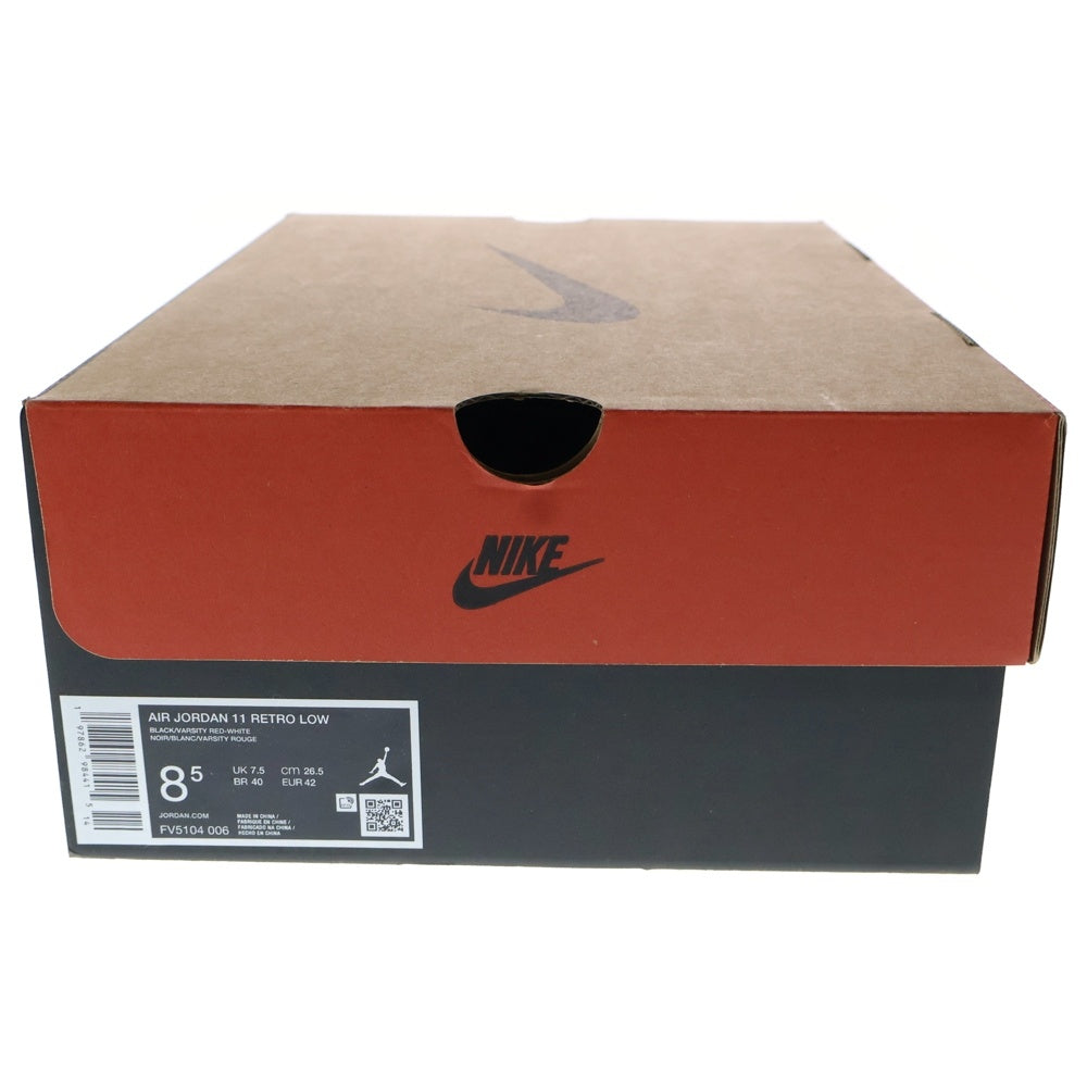 NIKE(ナイキ) AIR JORDAN 11 RETRO LOW BRED エアジョーダン11 レトロ ブレッド ローカットスニーカー FV5104-006 US8.5/ 26.5cm ブラック/レッド