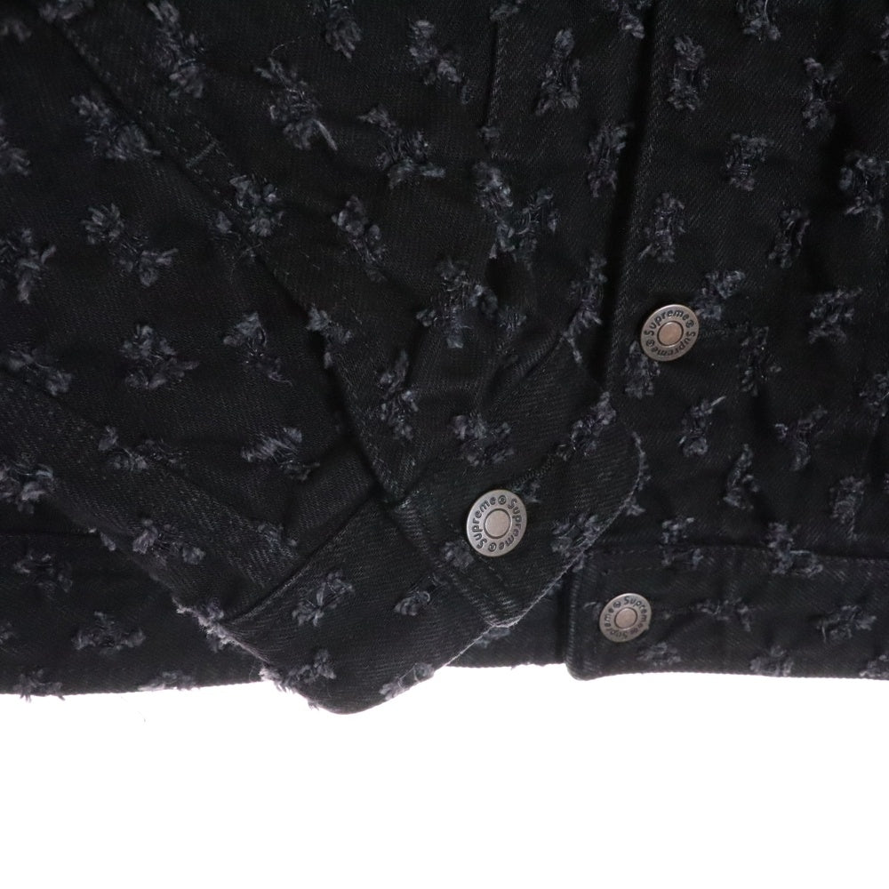 SUPREME(シュプリーム) 20SS Hole Punch Denim Trucker Jacket バックロゴ デニムジャケット ブラック