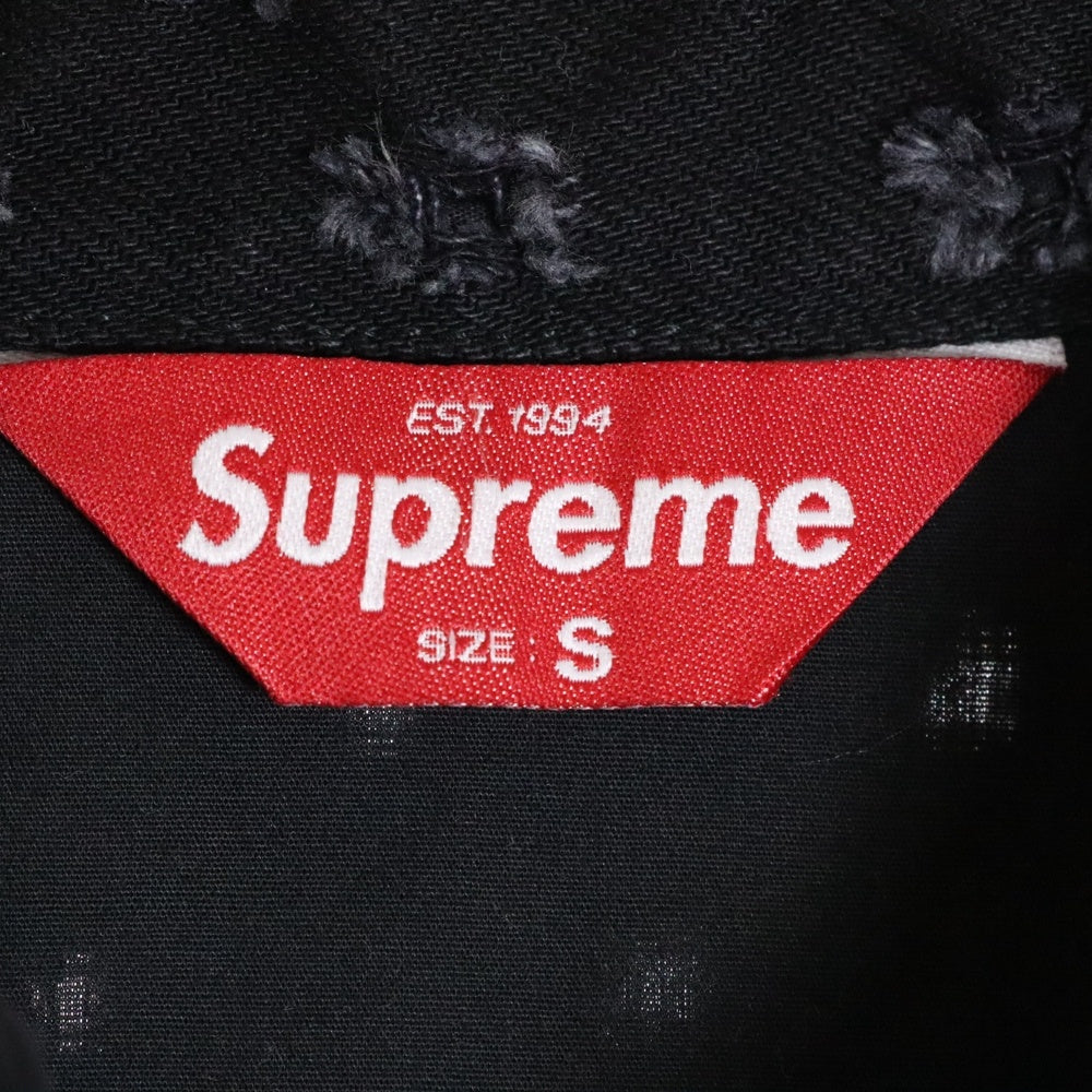 SUPREME(シュプリーム) 20SS Hole Punch Denim Trucker Jacket バックロゴ デニムジャケット ブラック