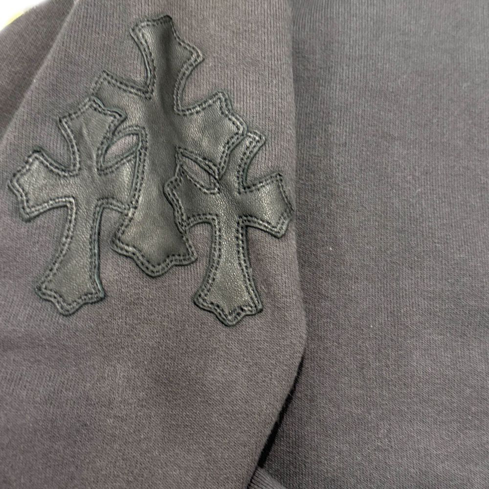CHROME HEARTS(クロムハーツ) NOT HD PLVR GYN U PAPER JAM ラベル付き クロスパッチ プルオーバーパーカー ブラック