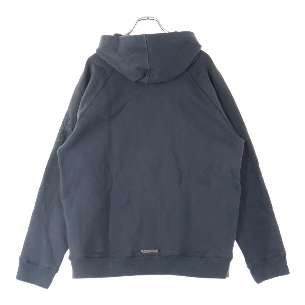 CHROME HEARTS(クロムハーツ) NOT HD PLVR GYN U PAPER JAM ラベル付き クロスパッチ プルオーバーパーカー ブラック