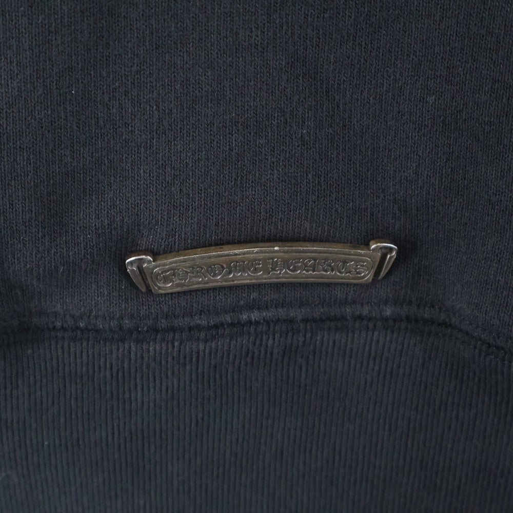 CHROME HEARTS(クロムハーツ) NOT HD PLVR GYN U PAPER JAM ラベル付き クロスパッチ プルオーバーパーカー ブラック