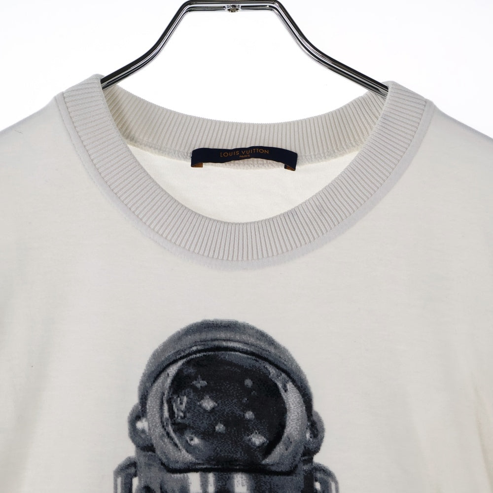 LOUIS VUITTON(ルイヴィトン) 19SS ジャガード スペースマン コットン ニット クルーネック 半袖Tシャツ ホワイト RM191M IXY HGY01W