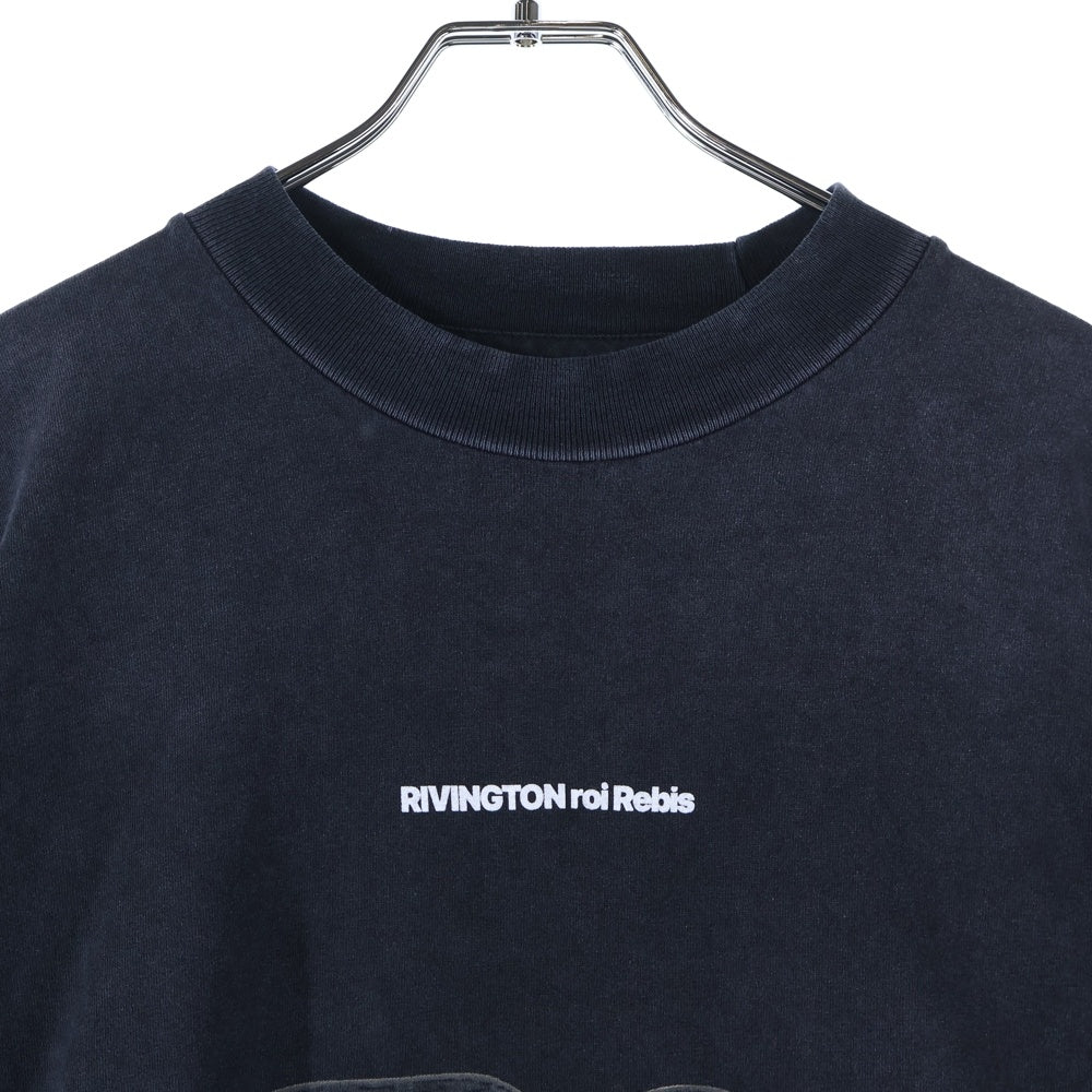 RIVINGTON roi Rebis(リヴィントンロイレビス ) 24SS ROI JESUS SS TEE ロイジーザス 両面プリント クルーネック 半袖Tシャツ ブラック