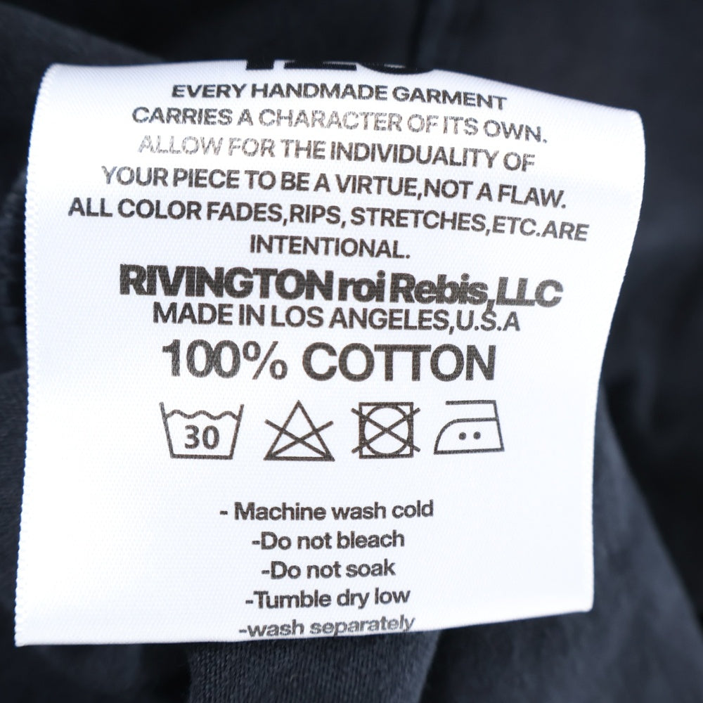 RIVINGTON roi Rebis(リヴィントンロイレビス ) 24SS ROI JESUS SS TEE ロイジーザス 両面プリント クルーネック 半袖Tシャツ ブラック