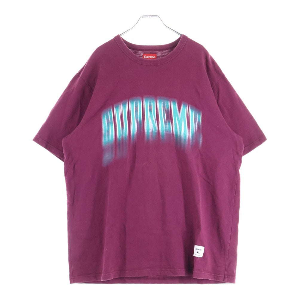 SUPREME(シュプリーム) 21SS Blurred Arc S/S クルーネック 半袖Tシャツ ボルドー
