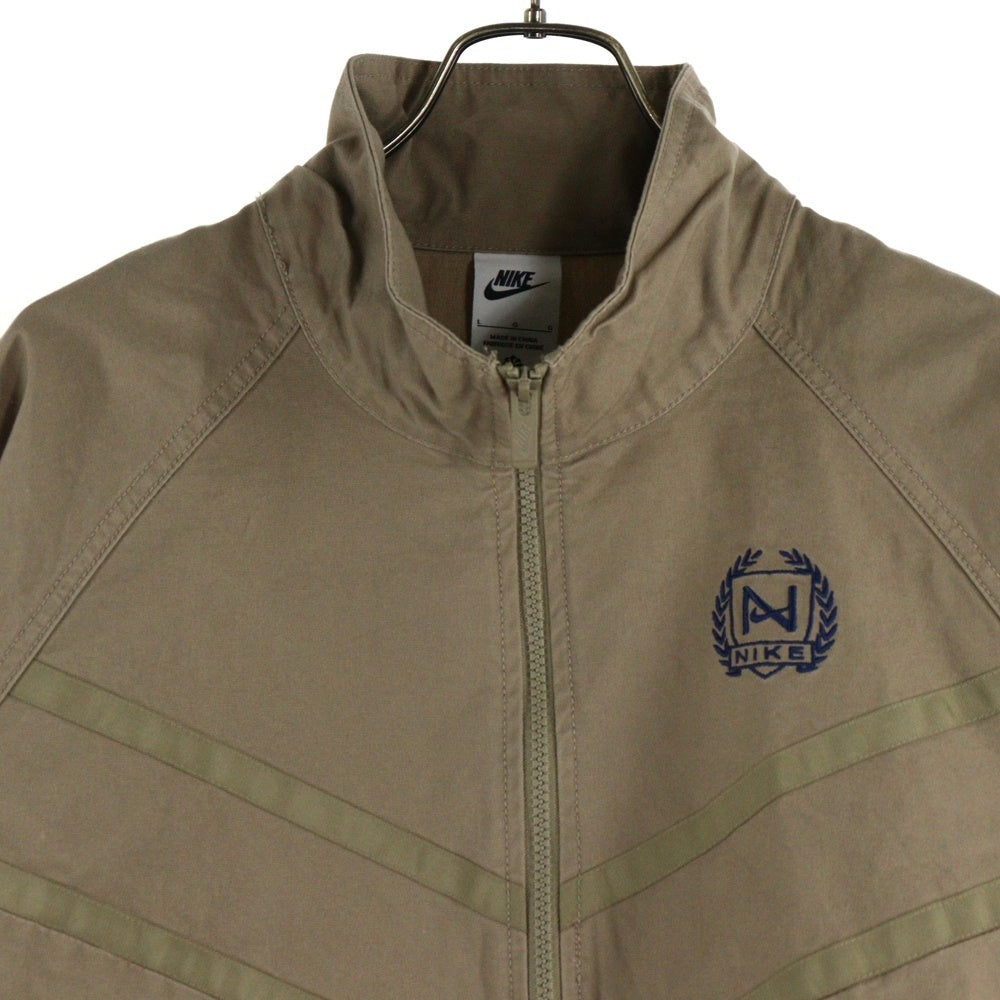 NIKE(ナイキ) AS M NK WR CANVAS JKT NCPS バックロゴ フロント刺繍 ハーフジップ ウィンドランナージャケット ベージュ FZ4727-247