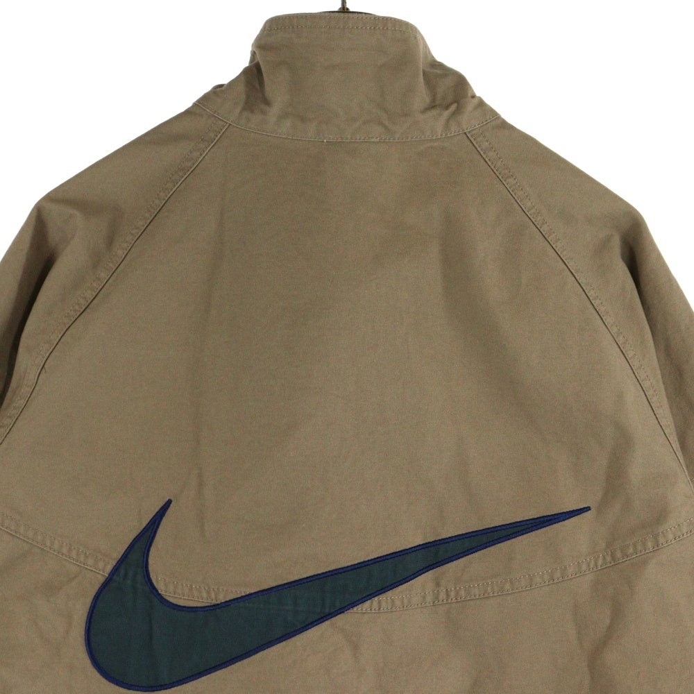 NIKE(ナイキ) AS M NK WR CANVAS JKT NCPS バックロゴ フロント刺繍 ハーフジップ ウィンドランナージャケット ベージュ FZ4727-247
