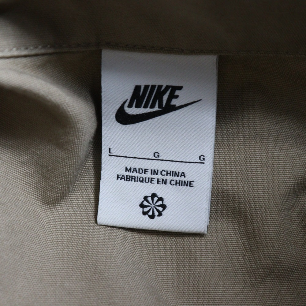 NIKE(ナイキ) AS M NK WR CANVAS JKT NCPS バックロゴ フロント刺繍 ハーフジップ ウィンドランナージャケット ベージュ FZ4727-247